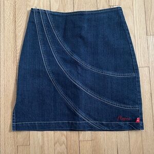 5 for $25 // Vintage Y2K Flosport vintage denim mini skirt small